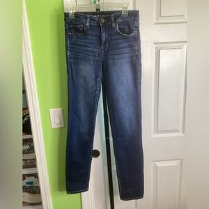 American Eagle Outfitters Dark Blue Skinny Jeans, size 8L